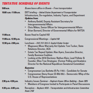 Image of TIA Lobby Day Schedule